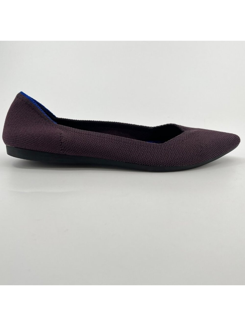 Rothy's The Point Womens Size 8 Purple Casual Knit Slip On Ballet Flats Shoes